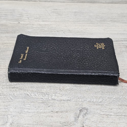 The Small Roman Missal Ave Maria Press Black 1935 Vintage Made In Belgium - Foto 4 di 12