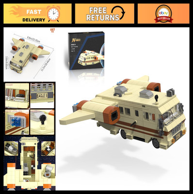Spaceballs Building Set 667 Pcs, Movie Car Model with Cockpit & Hyper-Jets, Gift