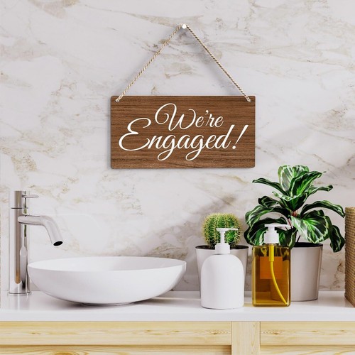 Rustic Wedding Sign We're Engaged Wedding Decor Wedding Stuff Engagement Wedd... - Picture 7 of 7