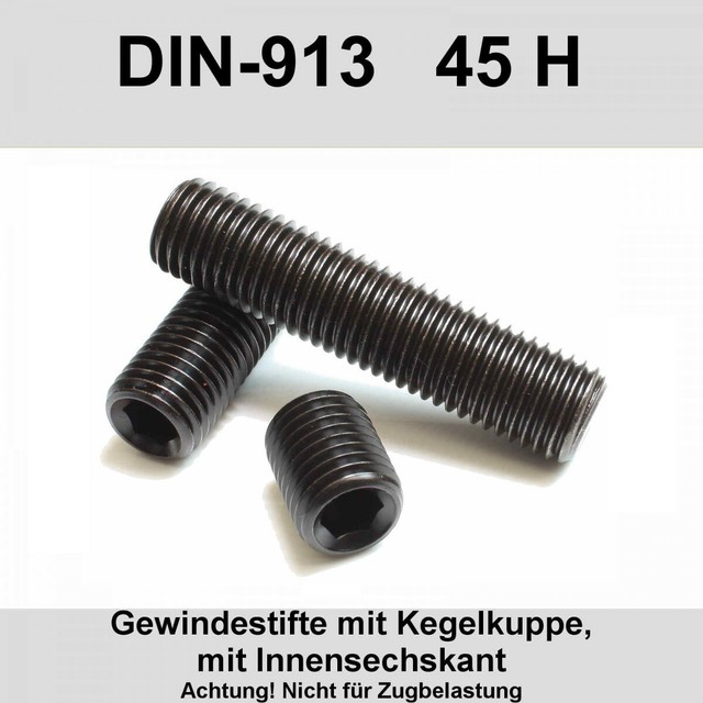 200 Stück Gewindestifte m.Innensechskant DIN 913-Edelst.A4 m.Kegelkuppe M 6x 5