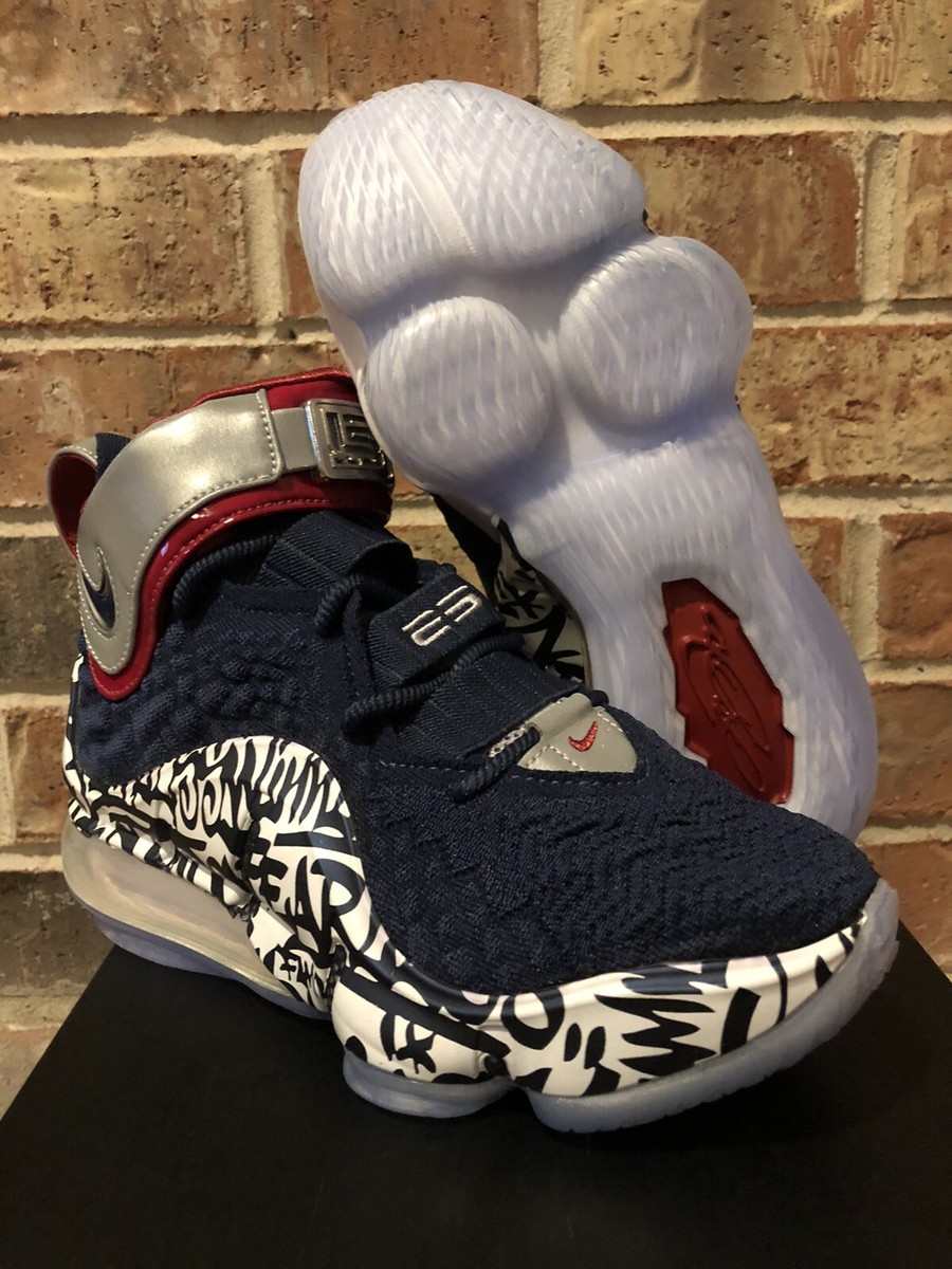 New 4.5 Nike LeBron XVII FP EP 17 Graffiti Remix Cold Midnight