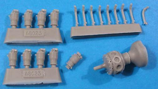 1/48 Vector Resin LeRhone 80 hp Engine #48023 1/48 Vector Resin LeRhone 80 hp Engine #48023