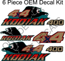Yamaha Kodiak 400 4x4 OEM Decal Graphics Kit 1992 1993 1994 1995 1996 1997