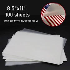 DTF Transfer Film 8.5"x11"/ 100 Sheets ，for All DTF Printer