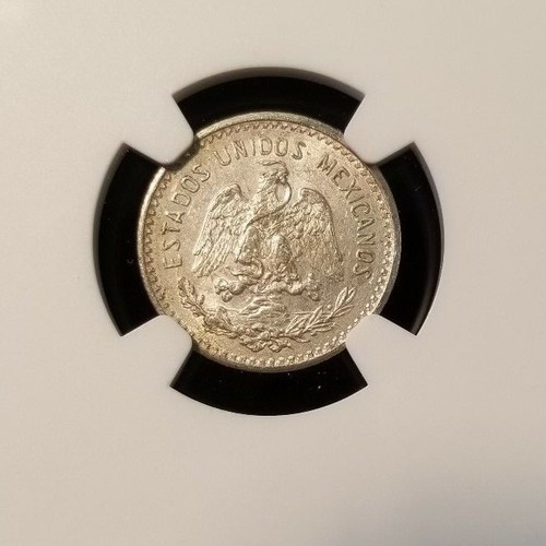 1910 MEXICO SILVER 10 CENTAVOS NGC MS 62 NICE LUSTER SCARCE EARLY DATE - Picture 2 of 3