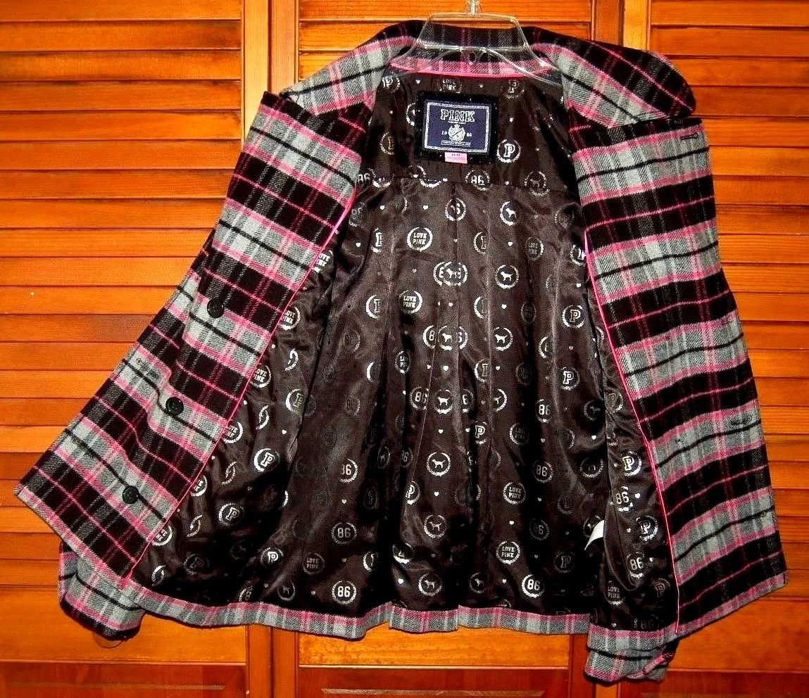Victoria's secret pink wool coat cheap