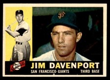 1960 Topps Baseball #154 Jim Davenport NM/MT *g2
