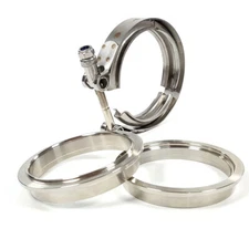 3" Inch 76mm V-Band Clamp Flanges Kit Turbo Exhaust VBand Flange Stainless Steel