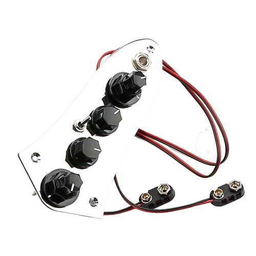 Guitar Bass Control Plate Pre Wired for Jazzes Bass Electric Bass Instrument - Picture 2 of 12
