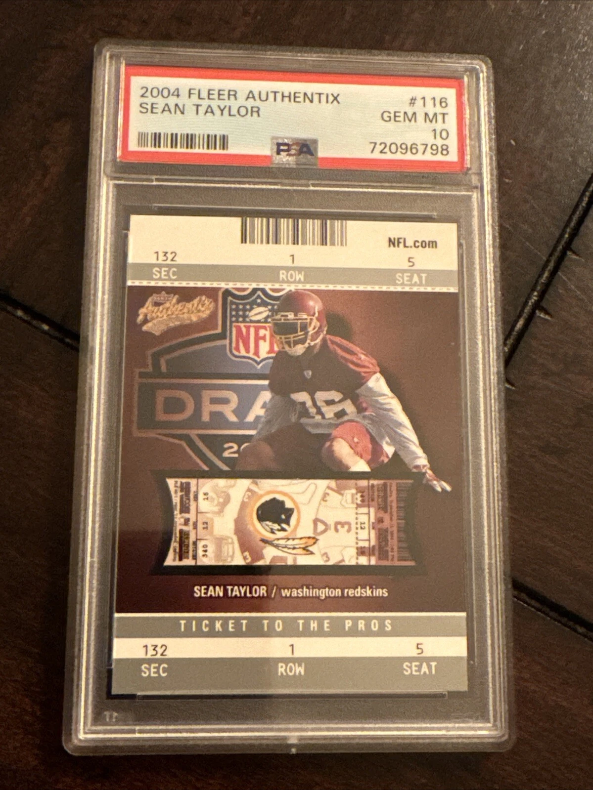 Sean Taylor Fleer Authentix #116 Base