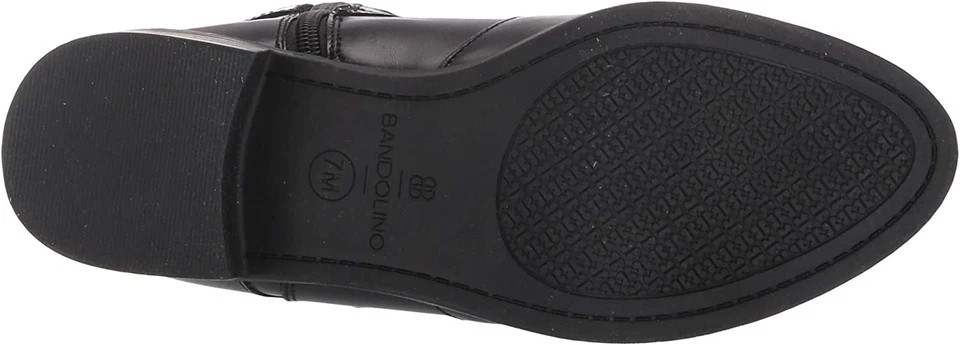 Botas hasta la rodilla BANDOLINO genuinas Jimani negras multi cuero para mujer pantorrilla ancha talla 6 Foto 4 de 4