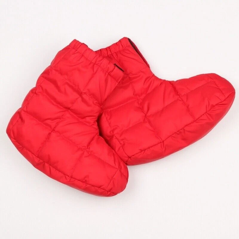 Mujeres Hombres Pato Plumón Calcetines Zapatillas Botines Térmicos Interior Invierno Cálido Negro Foto 3 de 4