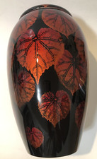 Falling Leaves Adult Large Cremation Urn Hand painted with velvet pouch