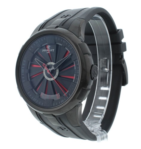 Perrelet Turbine XL Black & Red Dial 48mm Automatic Men’s Watch A1051/9 - Picture 3 of 6