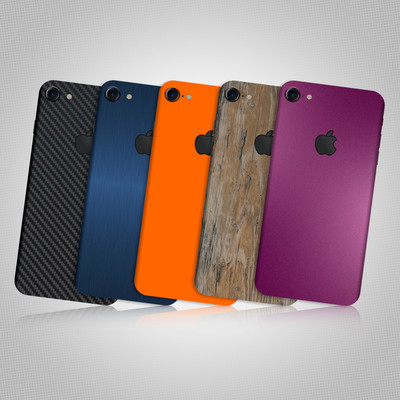 Strukturierte Haut Aufkleber für Apple iPhone 7 Carbon-Holz-Matt-Hartglas