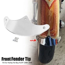 Chrome Front Fender Tip For Harley Fat Boy FLSTF 1989-2006 1990 1991 1992 1993