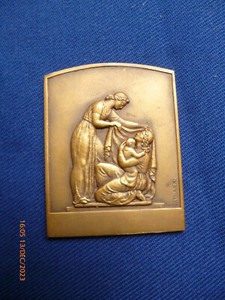 Médaille Art Déco Robert Cochet (c.1935) - Bronze Encadrée - Sans Rayures