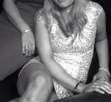 Stunning Mini Gold Sequin Dress  size 10 - Worn Once Rrp £45.99