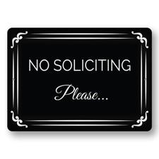 No Soliciting Please Metal Sign