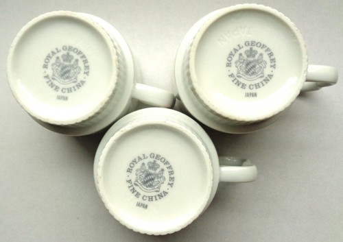 Vintage Royal Geoffrey Hostess Snack Set Mittagessen Teller Rosa Rose Porzellan Set 4 - Bild 8 von 9