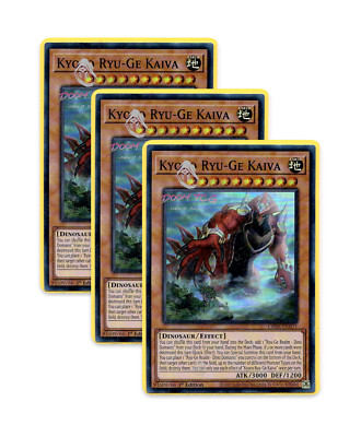 Yugioh! Kyoro Ryu-Ge Kaiva CRBR-EN031 (SR) 1st Ed 3x ''Ryu-Ge Deck Support''