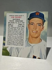 1954 Red Man Set-Break #AL2 Jim Busby - Washington Senators