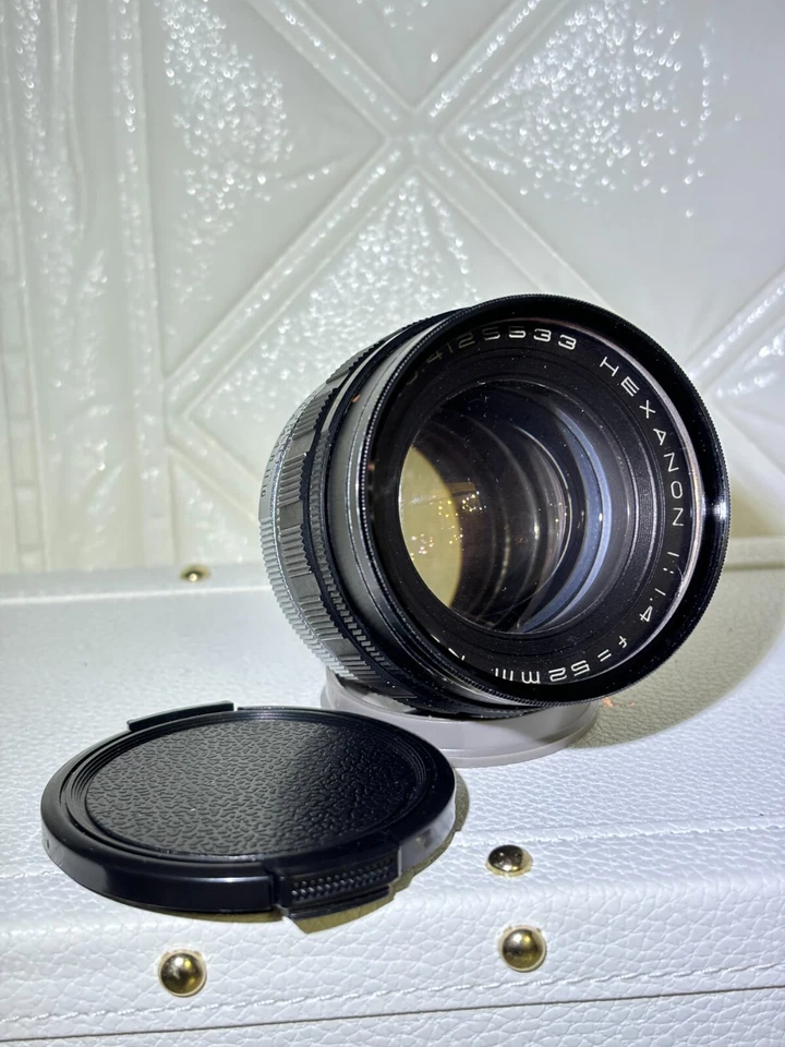 🚀🎁RARE《EXCELLENT+5》KONISHIROKU HEXANON 52mm F/1.4 Lens For KONICA F From JAPAN - Image 3 of 4