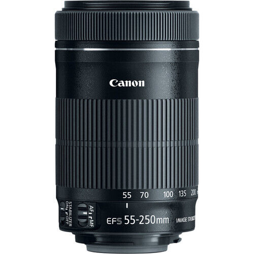 Open Box) Canon EF-S 55-250mm f/4-5.6 IS STM Telephoto Zoom Lens 