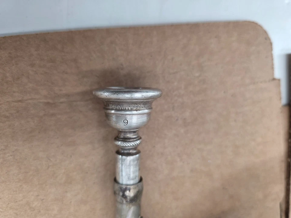 *Vintage* Estuche para melofón individual plateado universitario M/P Restaurar Foto 4 de 4