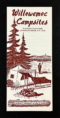 1970s Livingston Manor NY Willowemoc Campground Catskills Vtg Travel Brochure