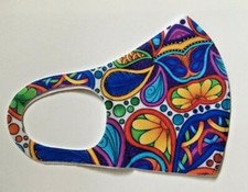 Fashion Reusable Face Mask - Lightweight Washable Stretch Fabric- Flower Multi