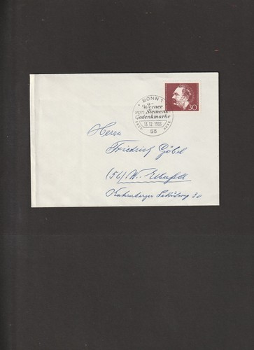 BRD - FDC Mi. Nr. 528 " 150. Geburtstag Werner von Siemens " echt gelaufen !!