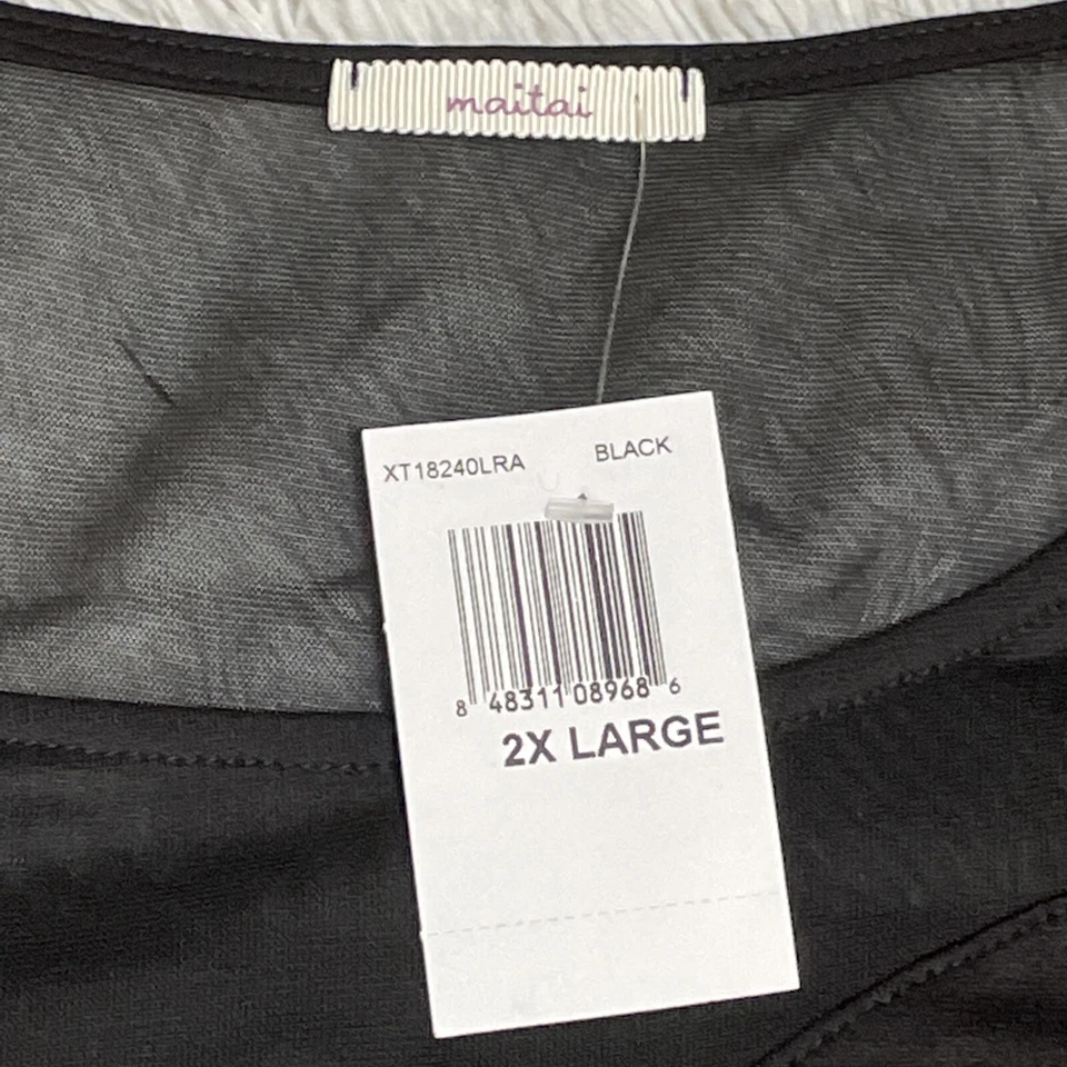 Nuevo Top Maitai Mujer Manga Larga Con Ilusión Escote Corazón Sudor Talla 2X Foto 3 de 4