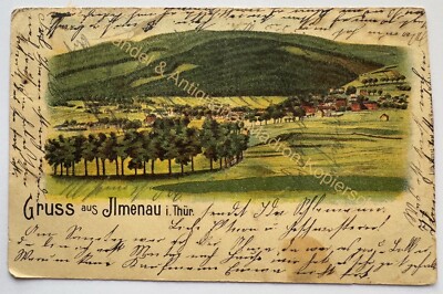 AK Bad Ilmenau Linden Straße 1900 Litho Ilm-Kreis