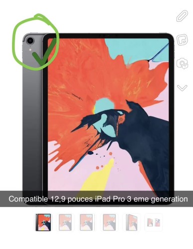 Apple iPad Pro 12.9" 3eme Génération - Smart Folio Blanc - Afbeelding 3 van 4
