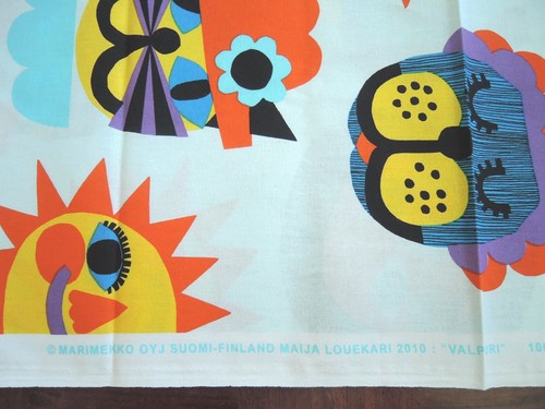 【NUEVO】 Tela de algodón Marimekko ” VALPURI " 150x192cm MAIJA LOUEKARI 2010 - Imagen 6 de 8