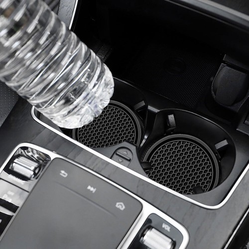 1x Black Car Auto Cup Holder Anti-Slip Insert Coaster Car Interior Accessories - Picture 14 of 19