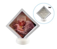 3D Floating Frame Display Holder 3.5  x 3.5  x 0.8  Floating Display Case with Stan