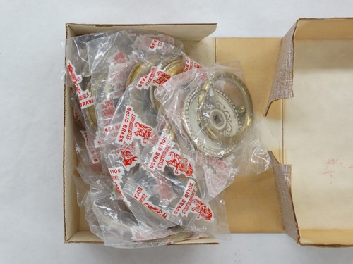 NOS Vintage Kingsley Brass # 4619 IB Ivory & Brass 2 1/4" Drop Ring Drawer Pull - Picture 4 of 8