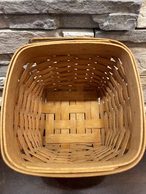 Longaberger 1994 Tissue Basket, Complete Set With Lid, Plastic