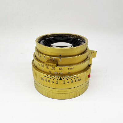 Light lens lab Lens 50mm F2 Brass Golden for Leica Elcan M M3 M6 M240 UV Hood