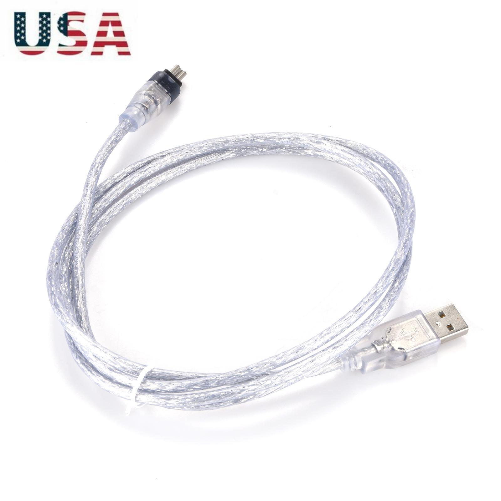 1.5M USB to Firewire 4Pin Male Data Cable for Cameras