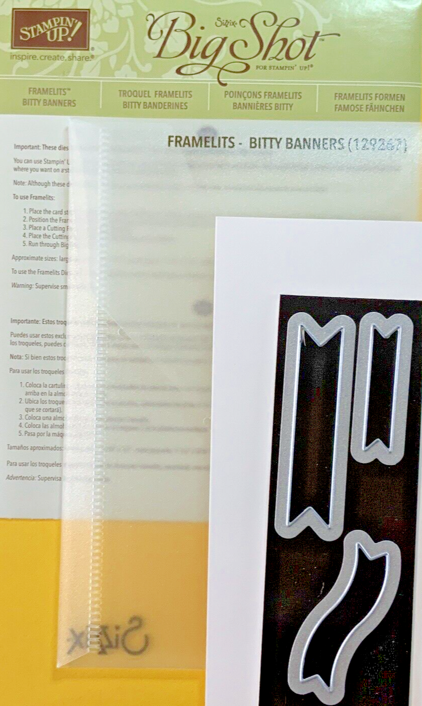 Stampin Up Die Big Shot BITTY BANNERS Framelits Dies