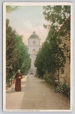 Santa Barbara, California, Santa Barbara Mission Friar, Detroit Publishing A6731