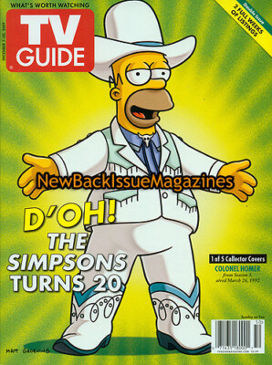 #ad TV Guide 12 09Homer SimpsonCover #1 of 5ColonelThe SimpsonsNEW*LAST ONE* $34.30