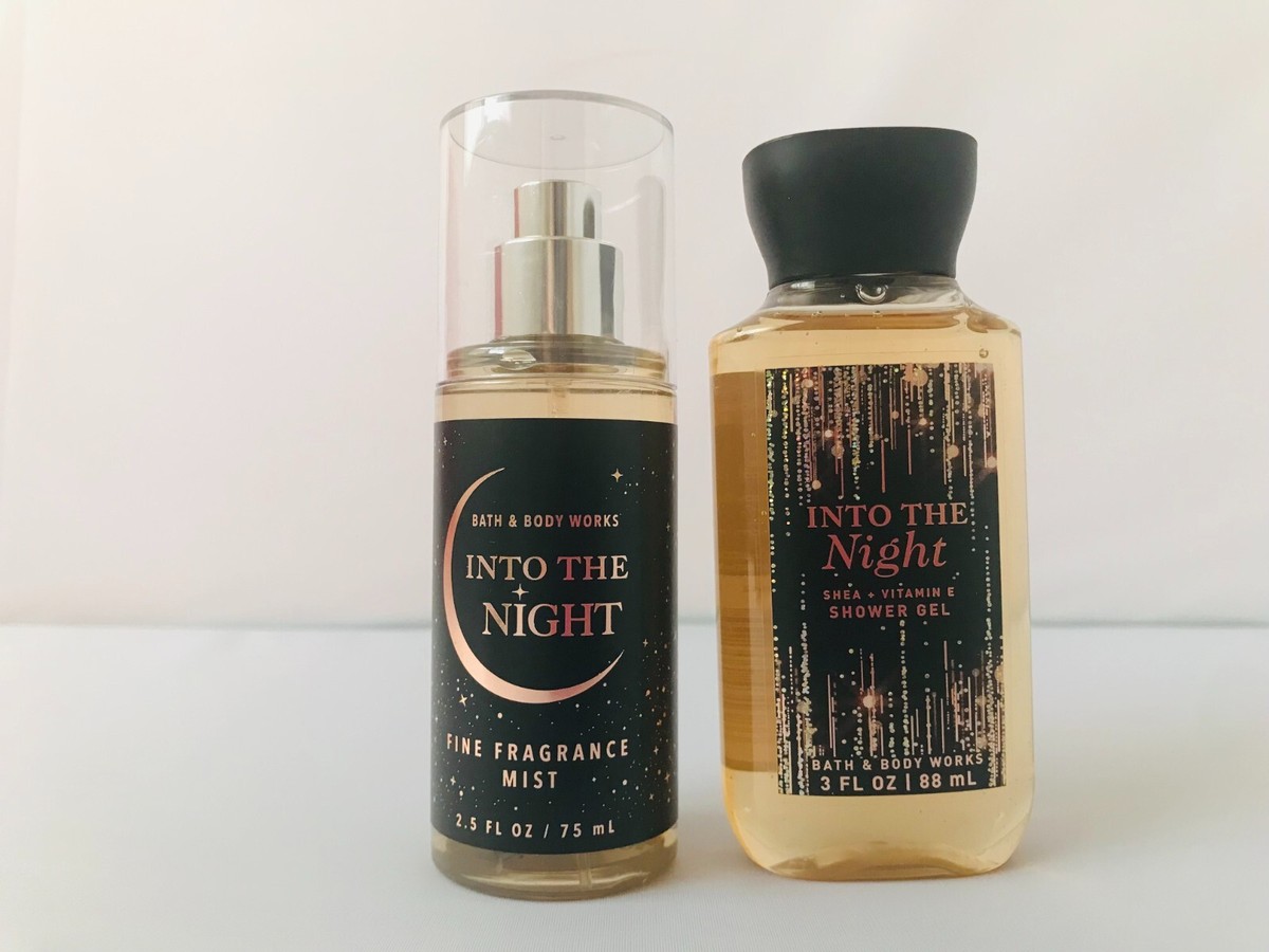 Set BATH BODY WORKS INTO THE NIGHT Fragrance Mist and Shower Gel