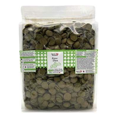 AQUATIC PROVISIONS 18mm Sinking Spirulina Veggie Algae Disc Wafers Herbivore Pleco Fish Food 4 lbs