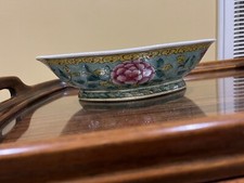 LARGE CHINESE FAMILLE ROSE PORCELAIN BOWL 12"