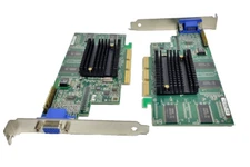 LOT OF 2 - MATROX MGI G4+M4A32DG AGP GRAPHICS VIDEO CARD