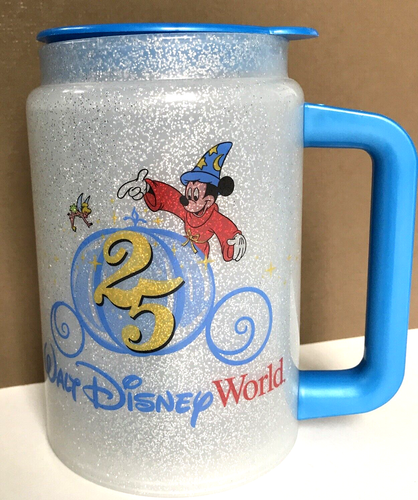 Vintage 1996 Walt Disney World 25th Anniversary Hot Cold Travel Mug Mickey Sparkling - Bild 3 von 11